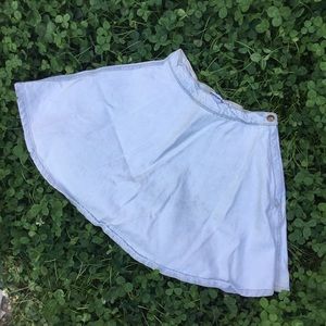 American apparel light wash circle skirt